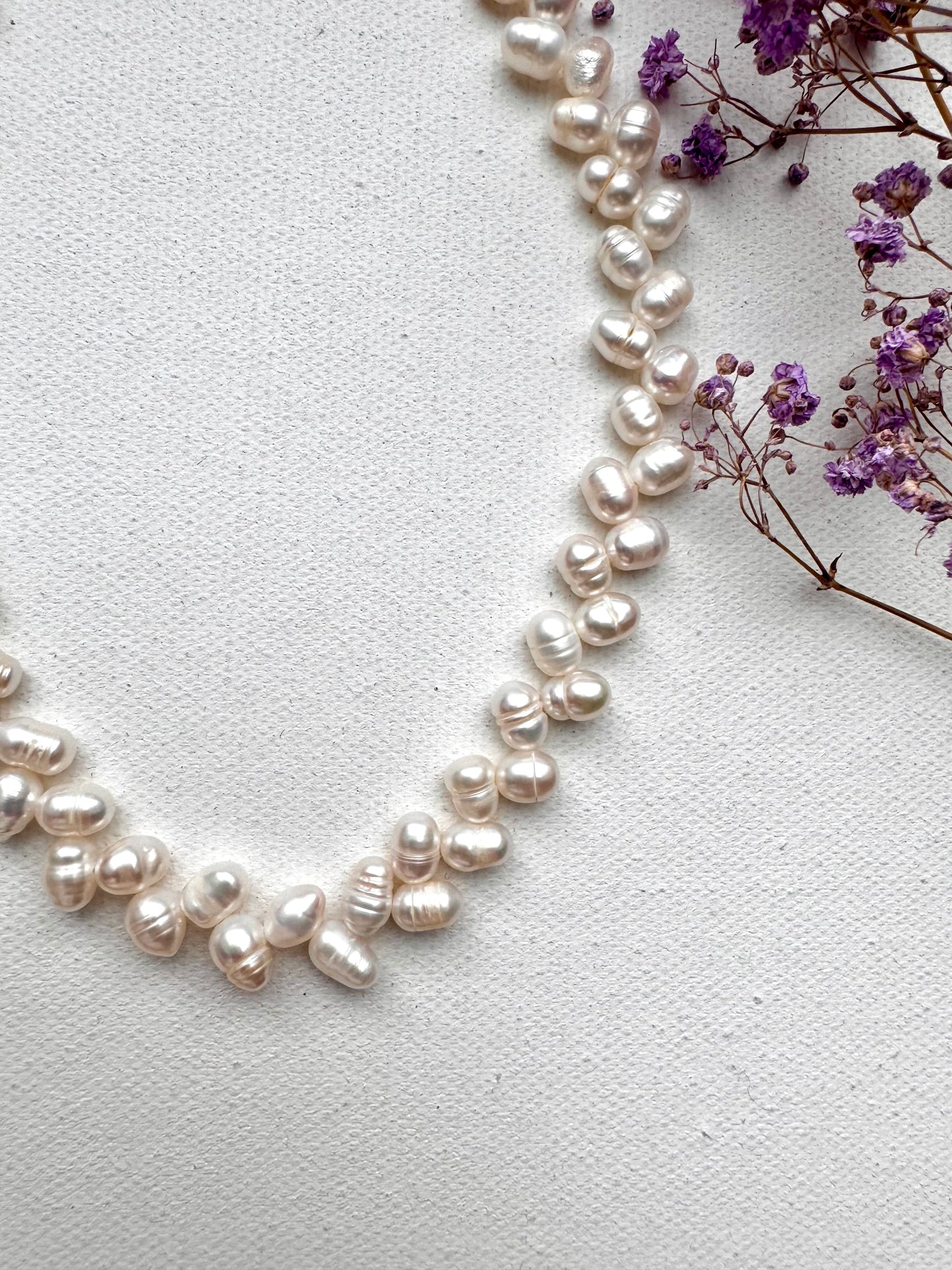 Süßwasserperlen Choker mit 18k vergoldetem Verschluss