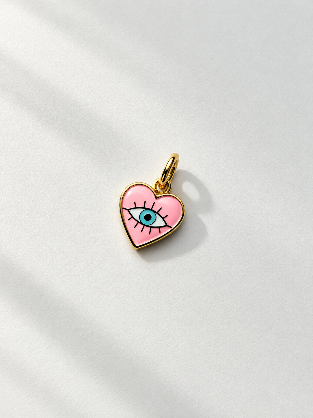 Lucky Eye – Charm mit Herz und Augen-Motiv für Mix & Match Creolen – Ansicht 2