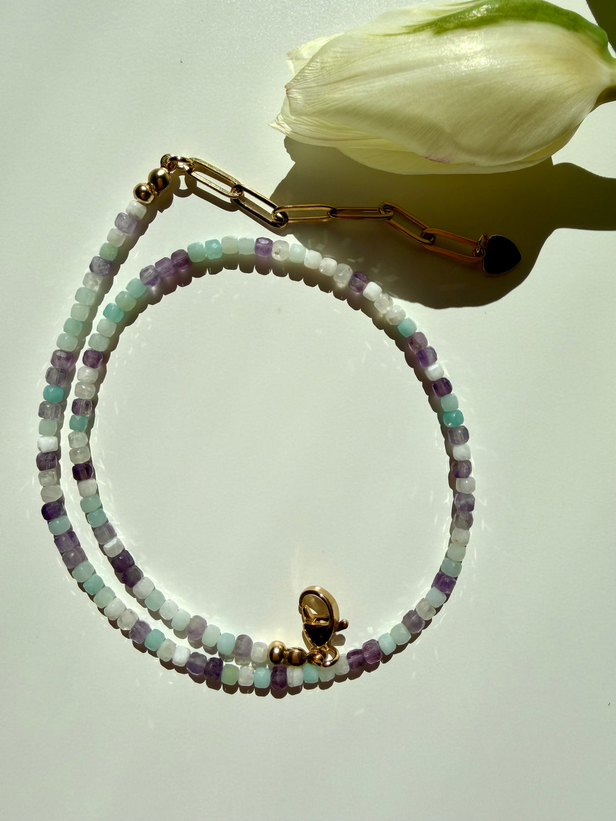 Happy Pearls No. 5 – Edelstein Halskette in Pastelltönen – Ansicht 3