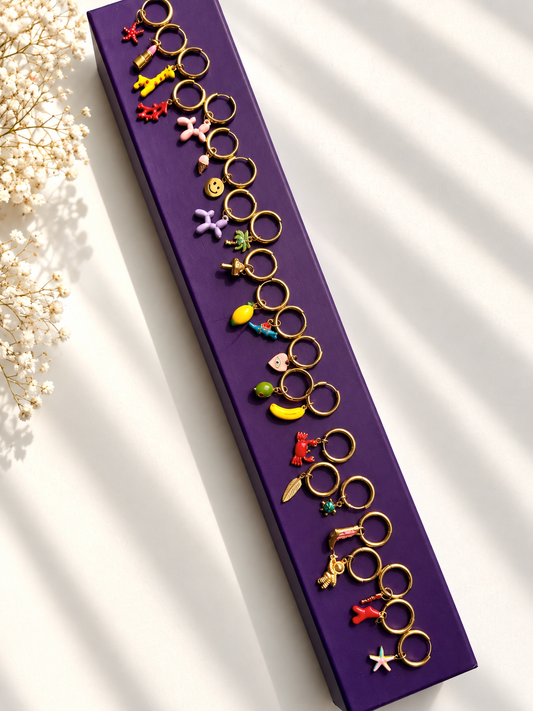 Mix & Match Creolen mit Charms von Minnak Fine Jewelry – Ansicht 2