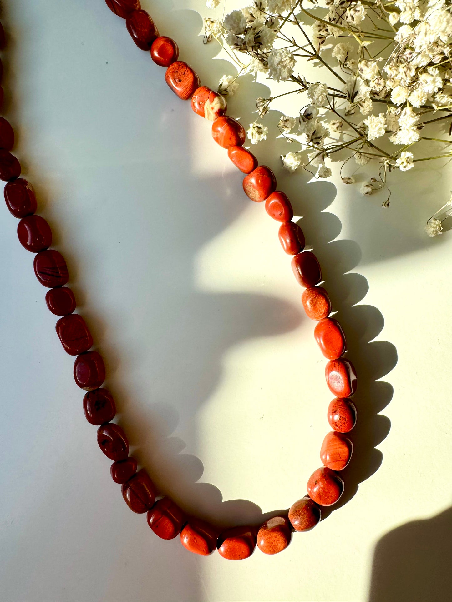 Red Jasper – Halskette aus rotem Jaspis – handgefertigt