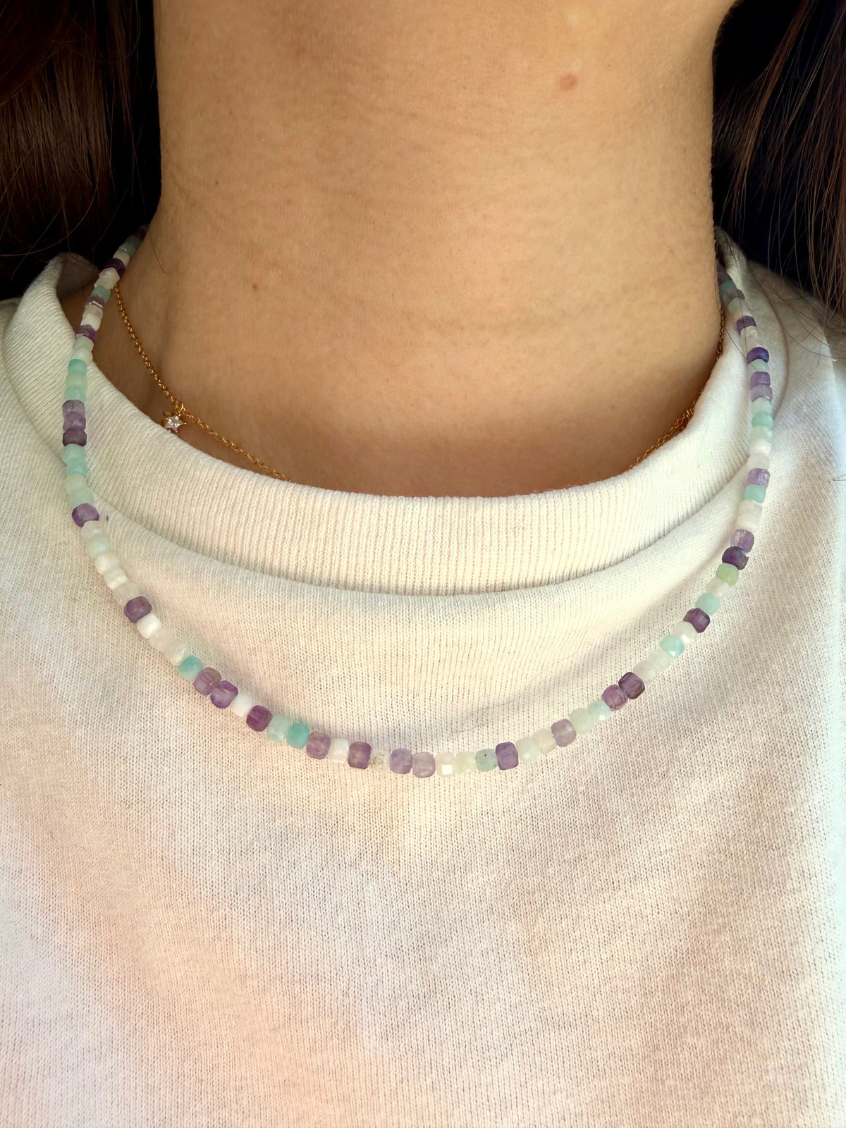 Happy Pearls No. 5 – Edelstein Halskette in Pastelltönen – Ansicht 2