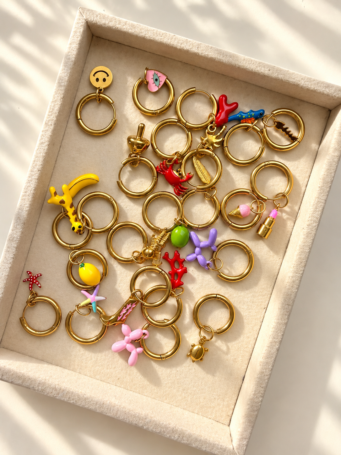 Mix & Match Creolen mit Charms von Minnak Fine Jewelry