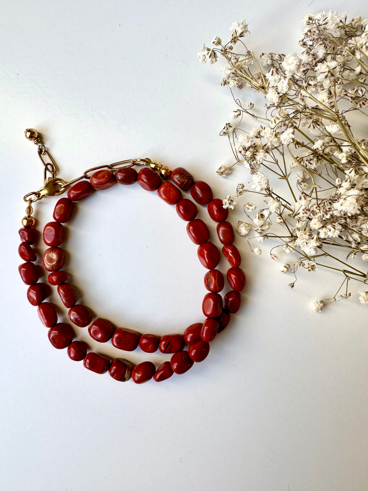 Red Jasper – Halskette aus rotem Jaspis – Ansicht 9
