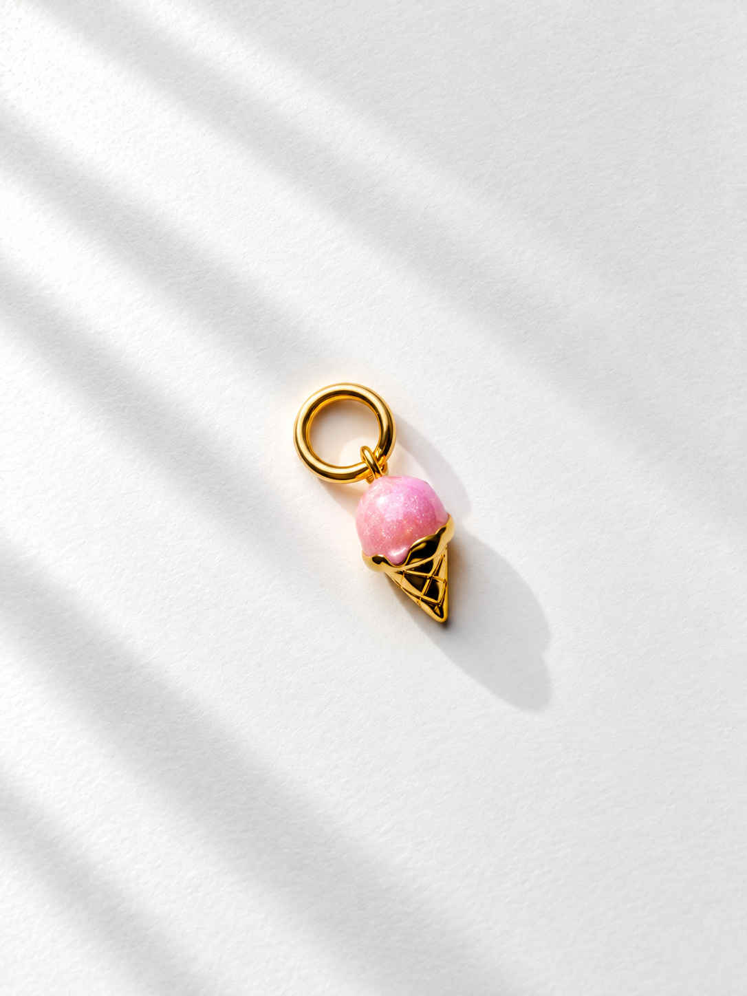 Pink Gelato – Eiscreme-Charm für Mix & Match Creolen – Ansicht 2