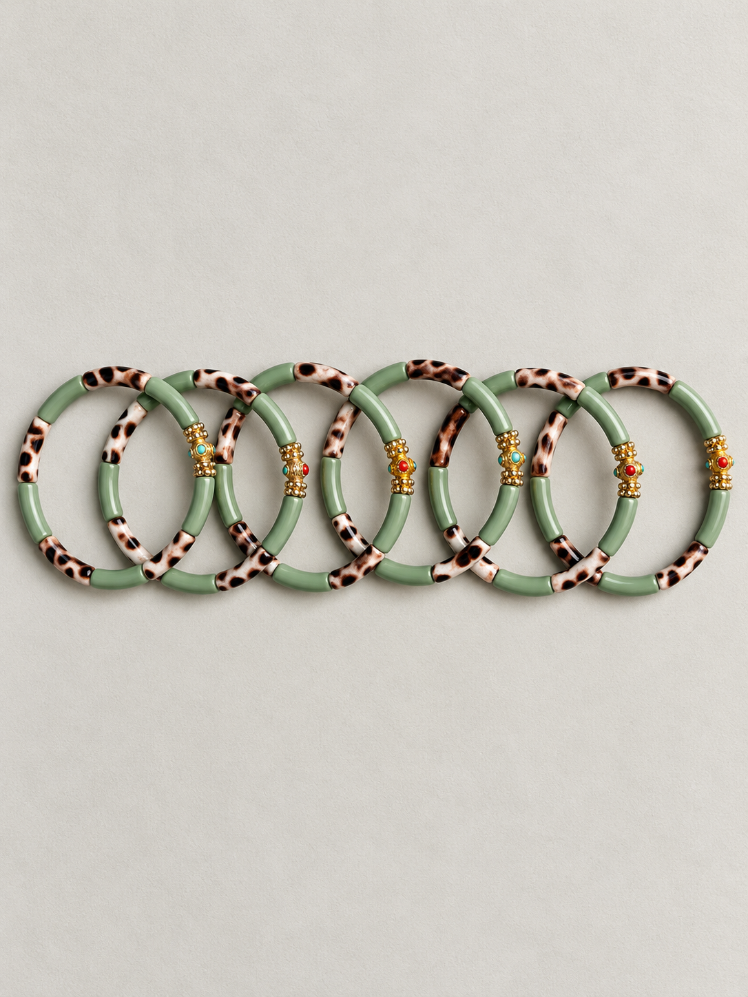 MINI Léo Mix Pistache – Armband by Wearing JUHU – Ansicht 2