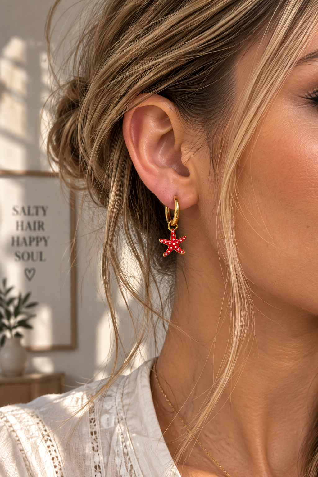 Red Star – Seestern-Charm für Mix & Match Creolen – Ansicht 2