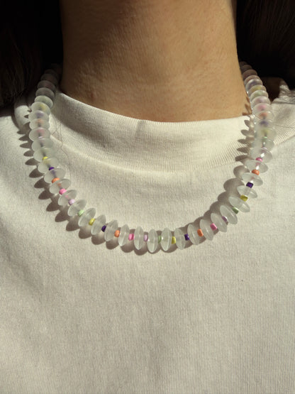 Candy Frost – Quarz Kette mit bunten Akzenten – handgefertigt
