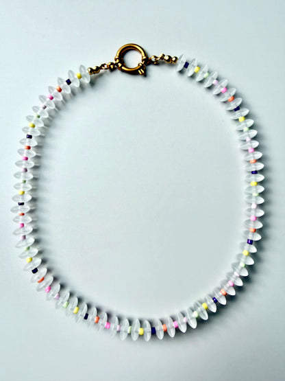 Candy Frost – Quarz Kette mit bunten Akzenten – handgefertigt