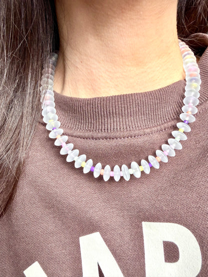 Candy Frost – Quarz Kette mit bunten Akzenten – handgefertigt