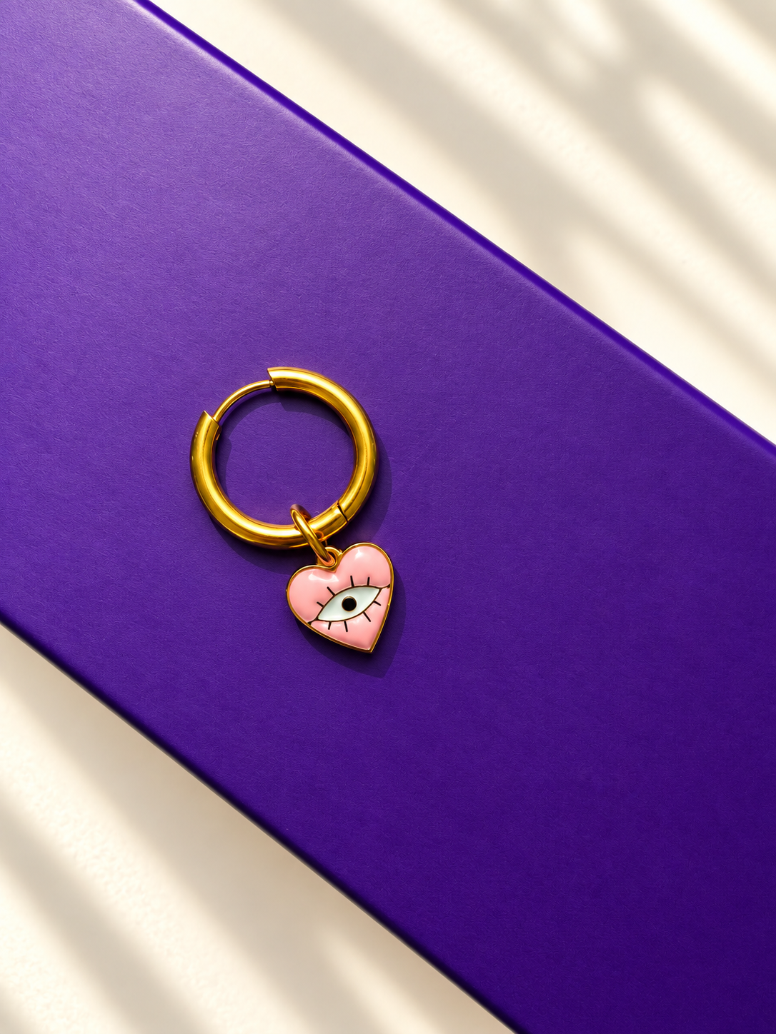 Lucky Eye – Charm mit Herz und Augen-Motiv für Mix & Match Creolen