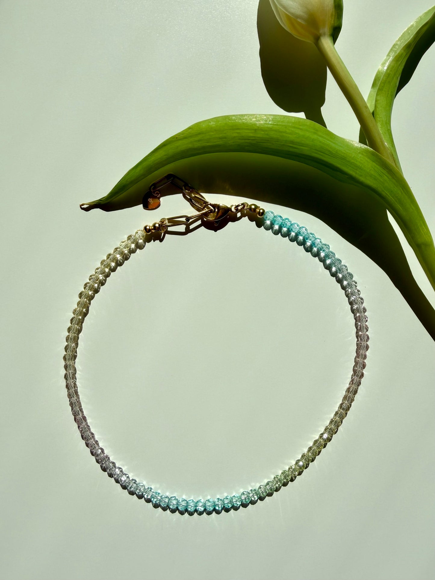 Happy Pearls No. 6 - Handmade Pastel Glass Bead Necklace
