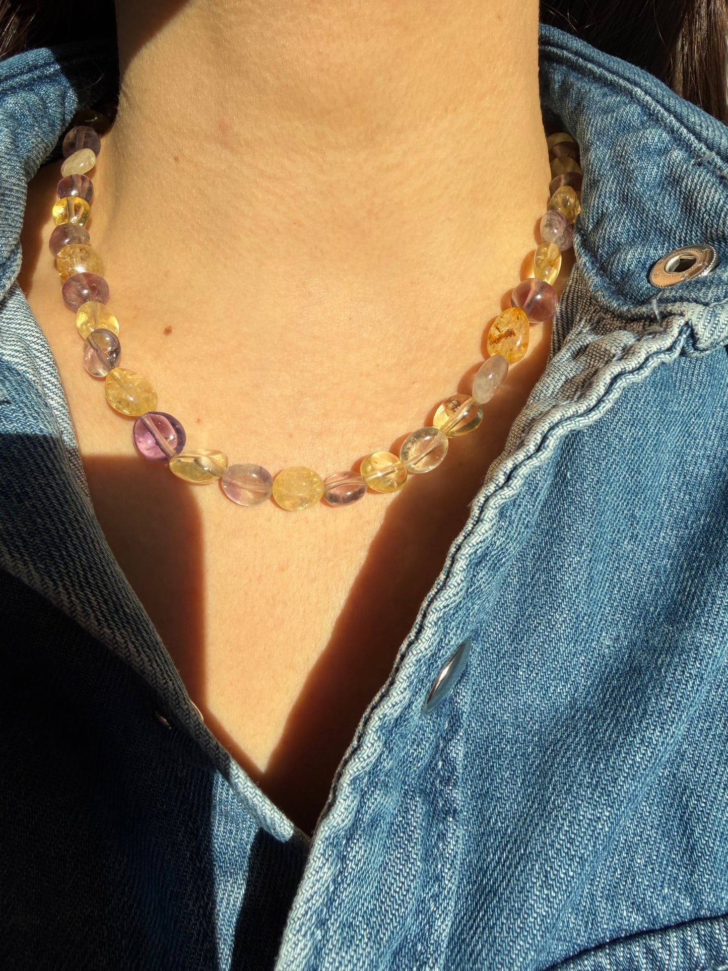 Sunlight Amethyst – Necklace with Amethyst &amp; Citrine – Handmade