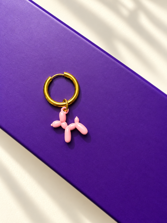 Balloon Dog Pink – Ballonhund-Charm für Mix & Match Creolen