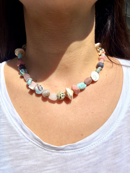 Belle Mer – Edelstein Mix mit Shiva Eye & Muscheln – handgefertigt