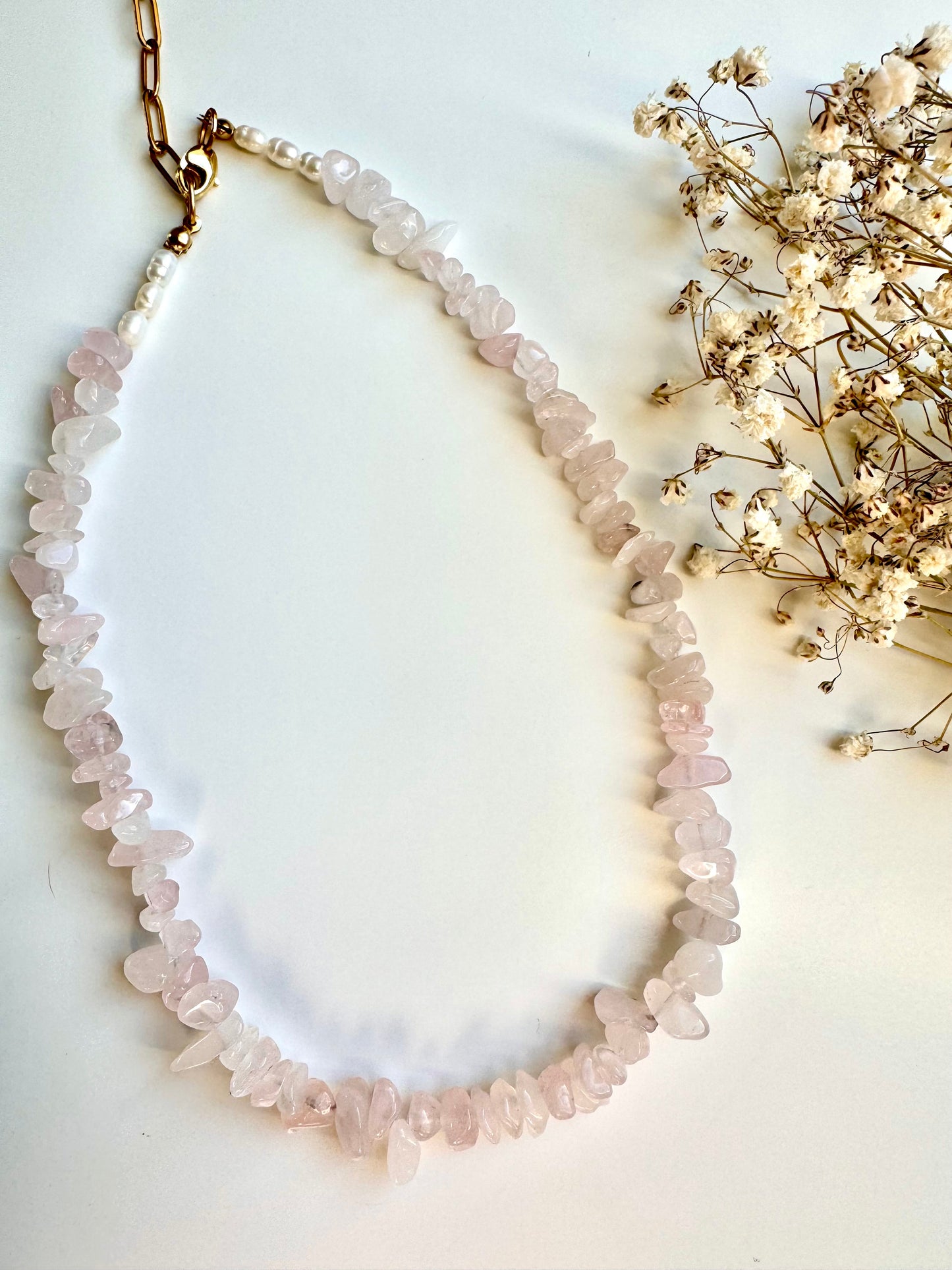 Gem Chip Necklace – 18k vergoldete Halskette mit Edelsteinchips in 4 Farben