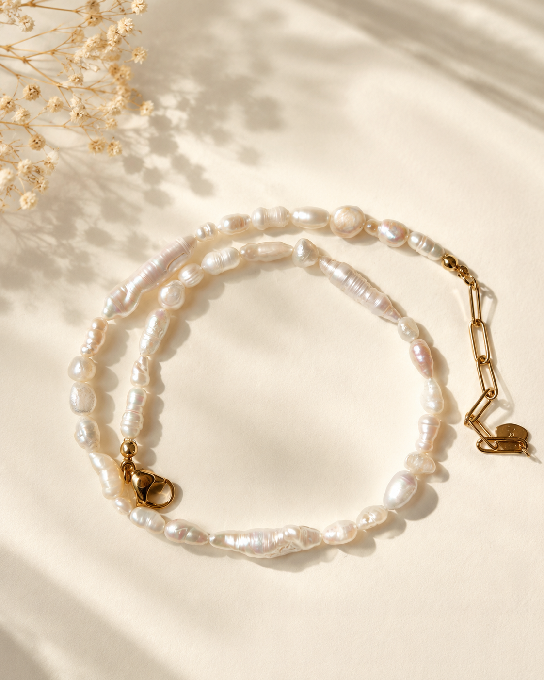 Pearl Drift – Halskette mit barocken Süßwasserperlen – handgefertigt