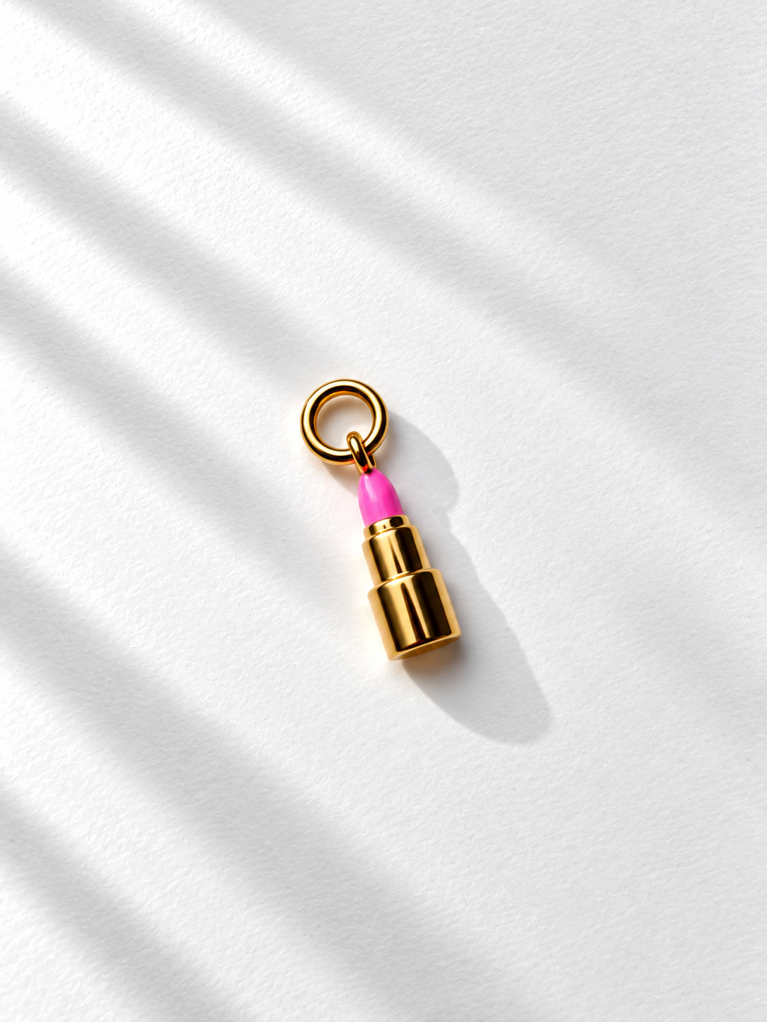 Pink Lipstick – Lippenstift-Charm für Mix & Match Creolen – Ansicht 2
