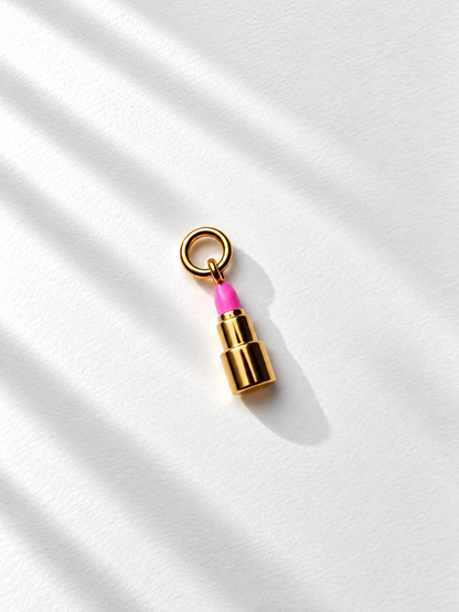 Pink Lipstick – Lippenstift-Charm für Mix & Match Creolen – Ansicht 2