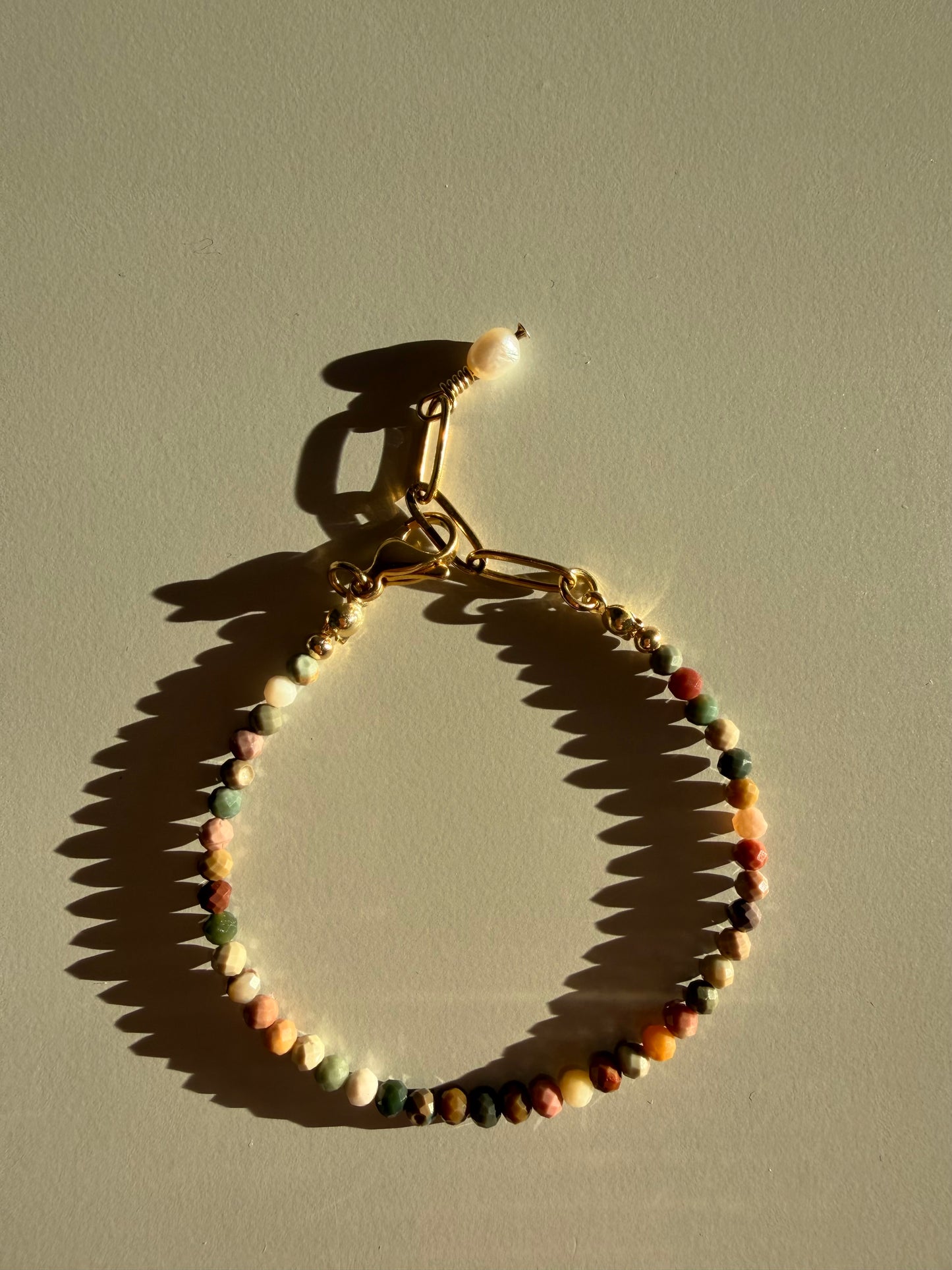 Pastel Harmony – Bracelet with Jasper – Handmade