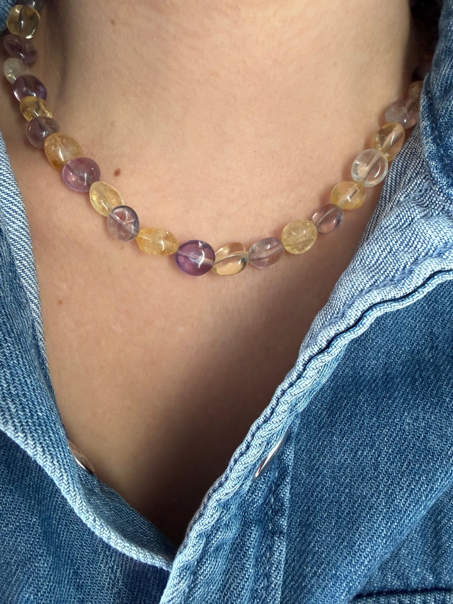 Sunlight Amethyst – Necklace with Amethyst &amp; Citrine – Handmade