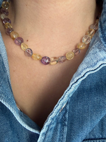 Sunlight Amethyst – Necklace with Amethyst &amp; Citrine – Handmade