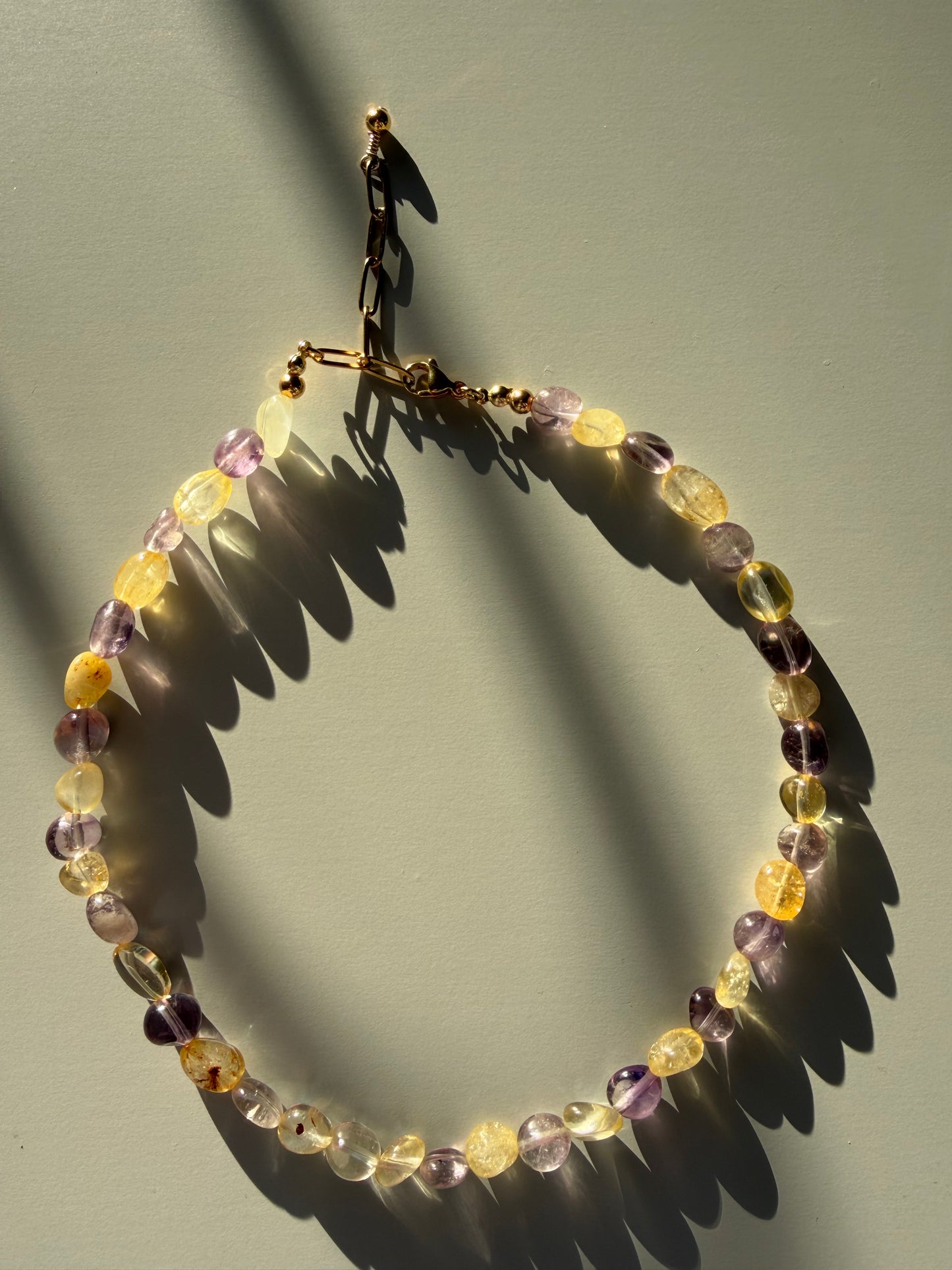 Sunlight Amethyst – Necklace with Amethyst &amp; Citrine – Handmade