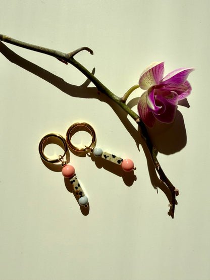 Amélie – Ohrringe mit Perlenmix & Edelstahl 18k vergoldet