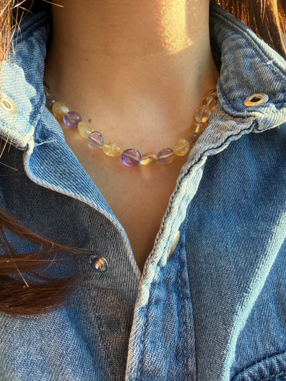 Sunlight Amethyst – Necklace with Amethyst &amp; Citrine – Handmade