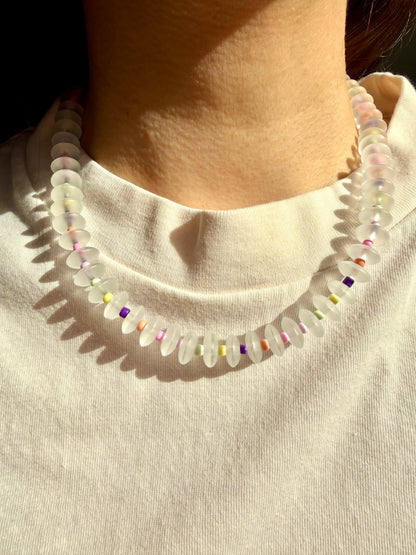 Candy Frost – Quarz Kette mit bunten Akzenten – handgefertigt