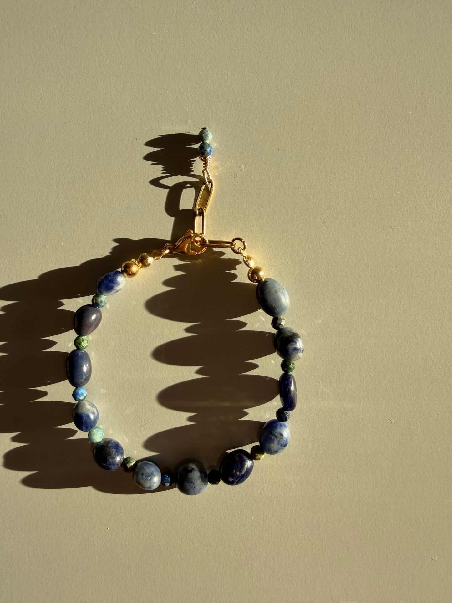 Blue Depths – Bracelet with Sodalite &amp; Lapis Lazuli – Handmade
