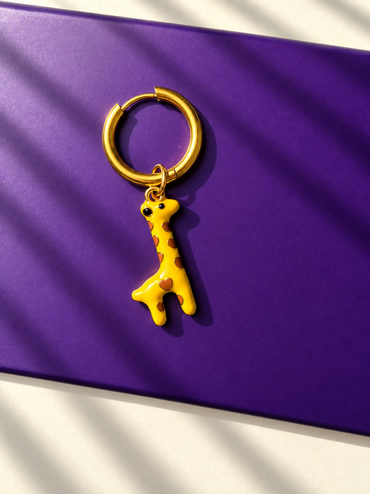 Giraffe Yellow – Giraffen-Charm für Mix & Match Creolen