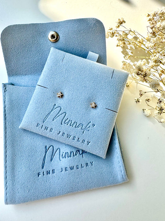 Stern Ohrstecker aus 925 Silber – 18 K vergoldet – zarte Ohrringe mit Zirkonia