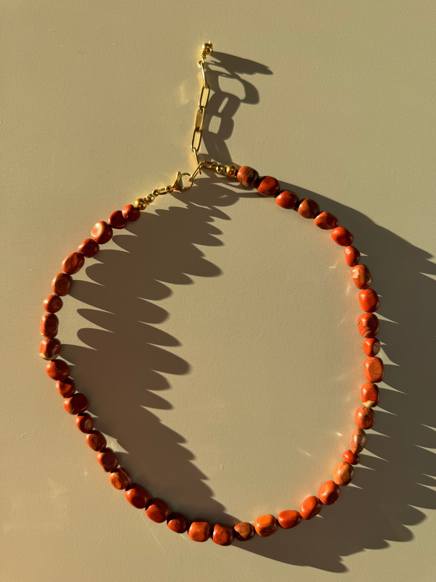 Red Jasper – Halskette aus rotem Jaspis – handgefertigt