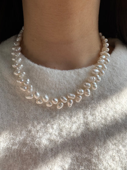 Süßwasserperlen Choker mit 18k vergoldetem Verschluss