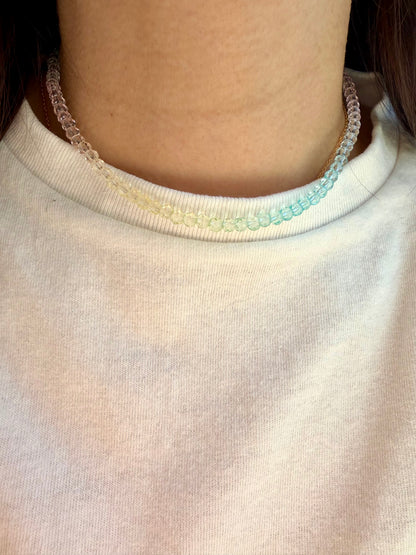Happy Pearls No. 6 - Handmade Pastel Glass Bead Necklace