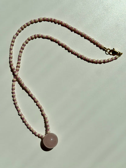 Moon Stone – Lange Halskette mit Edelstein Anhänger – handgefertigt