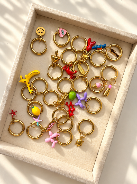 Mix & Match Creolen mit Charms von Minnak Fine Jewelry