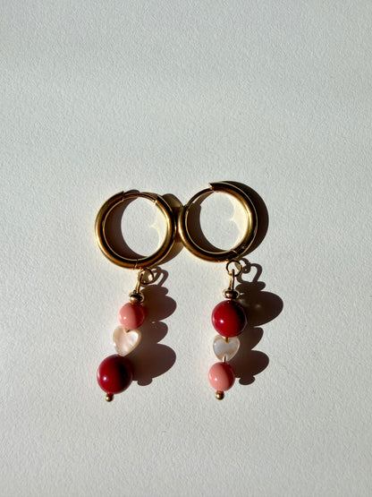 Camille – Ohrringe mit Perlenmix & Edelstahl 18k vergoldet