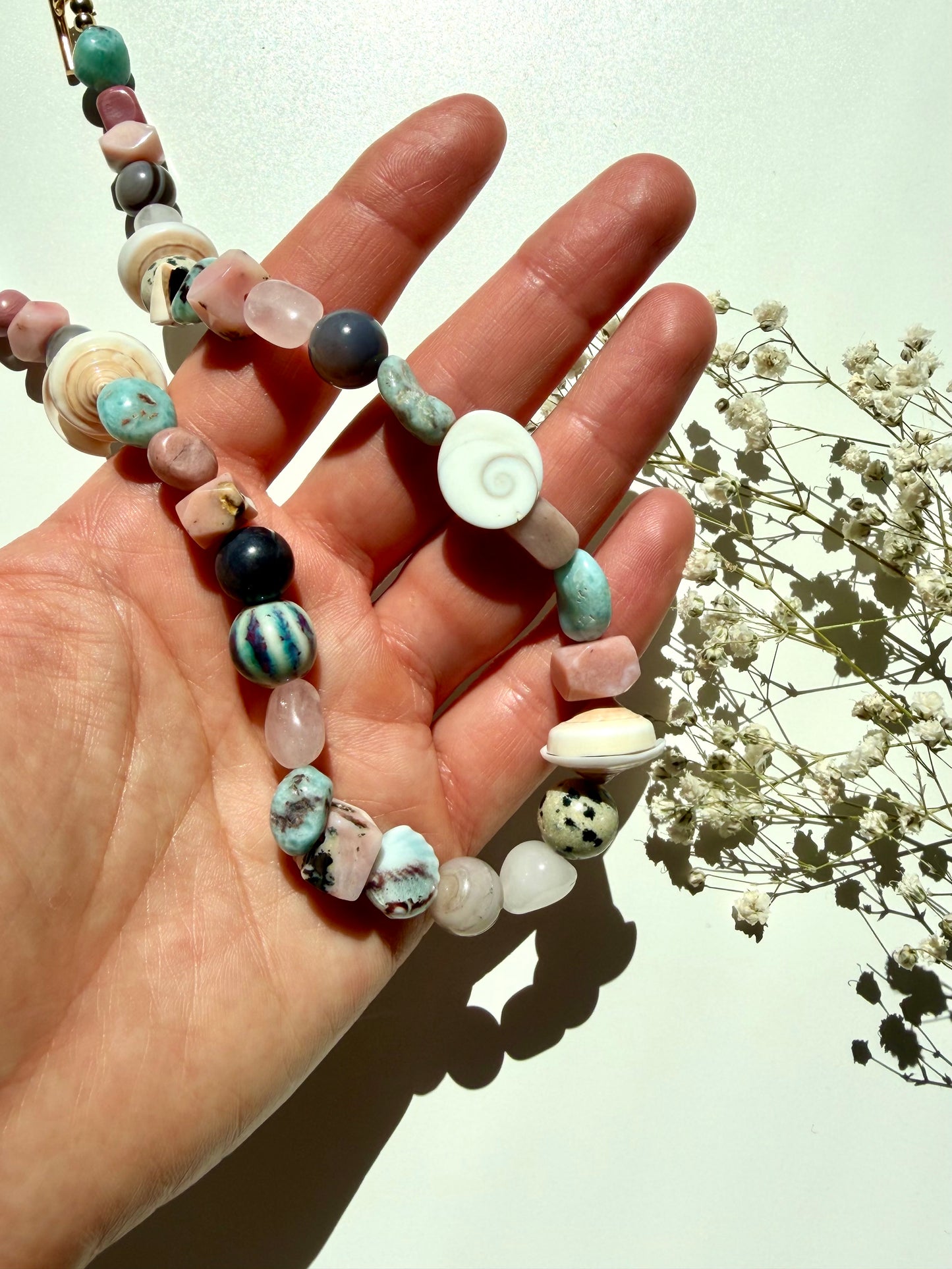 Belle Mer – Edelstein Mix mit Shiva Eye & Muscheln – handgefertigt