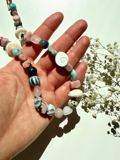 Belle Mer – Edelstein Mix mit Shiva Eye & Muscheln – handgefertigt