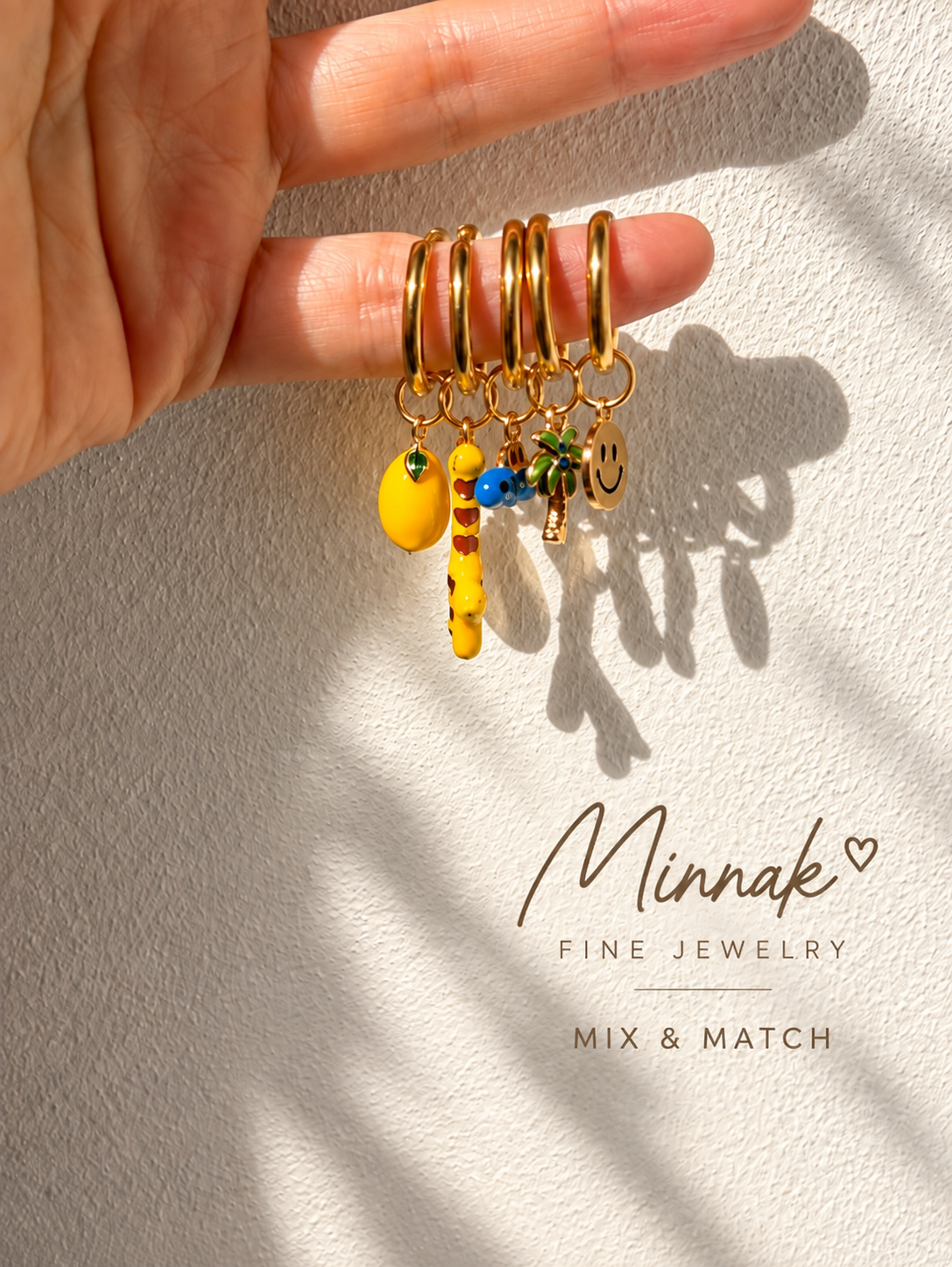 Mix & Match Creolen mit Charms von Minnak Fine Jewelry – Ansicht 6