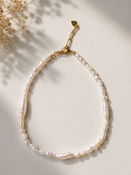 Pearl Drift – Halskette mit barocken Süßwasserperlen – handgefertigt