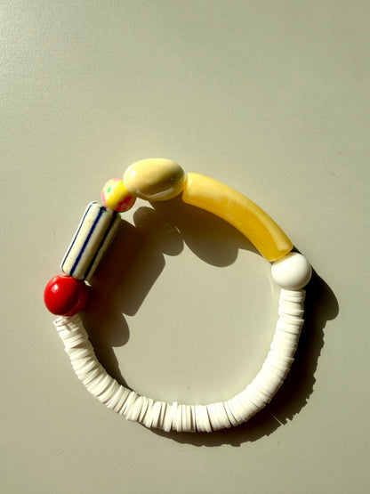 Sunny Pop – Armband mit bunten Keramik- und Acrylperlen – handgefertigt