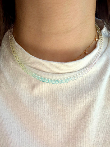 Happy Pearls No. 6 - Handmade Pastel Glass Bead Necklace