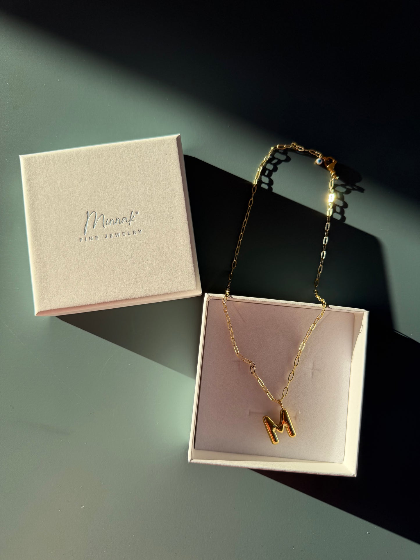 Bubble Letter Pendant – Balloon-style necklace, handmade