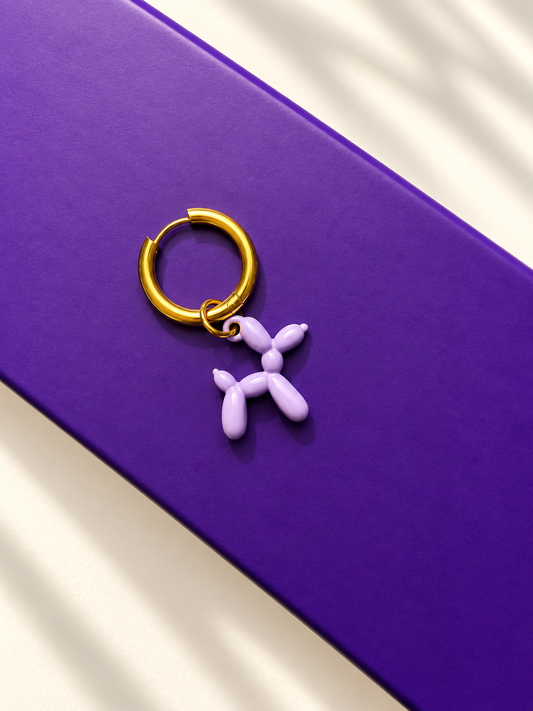 Balloon Dog Lilac – Ballonhund-Charm für Mix & Match Creolen
