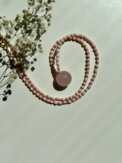 Moon Stone – Lange Halskette mit Edelstein Anhänger – handgefertigt