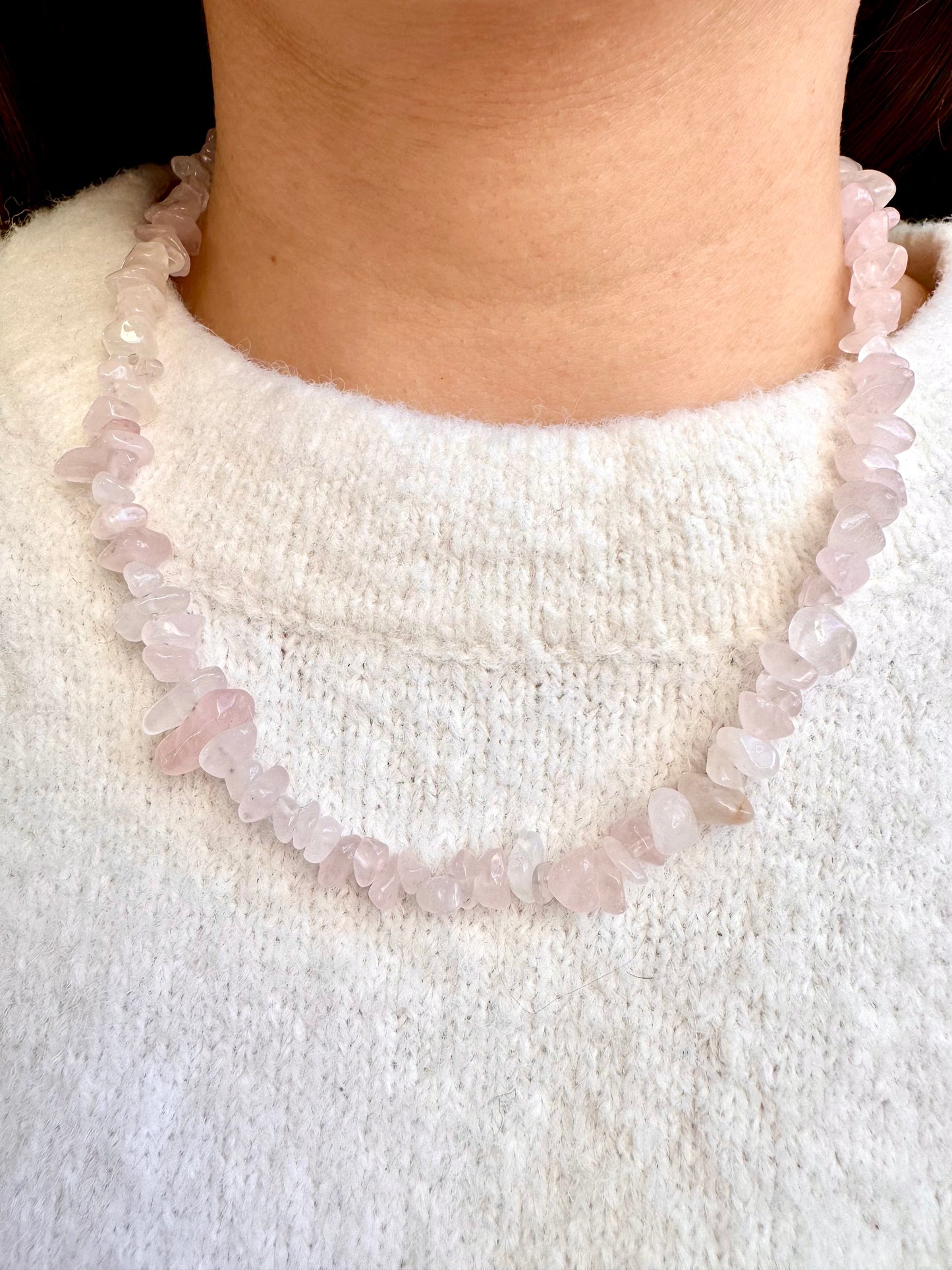 Gem Chip Necklace – 18k vergoldete Halskette mit Edelsteinchips in 4 Farben