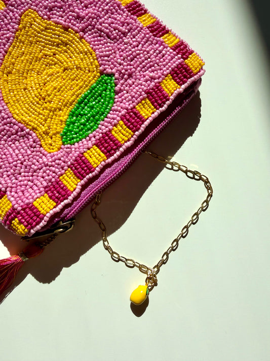 Limoné – Goldene Kette mit Zitronen Anhänger & Edelstahl 18k vergoldet